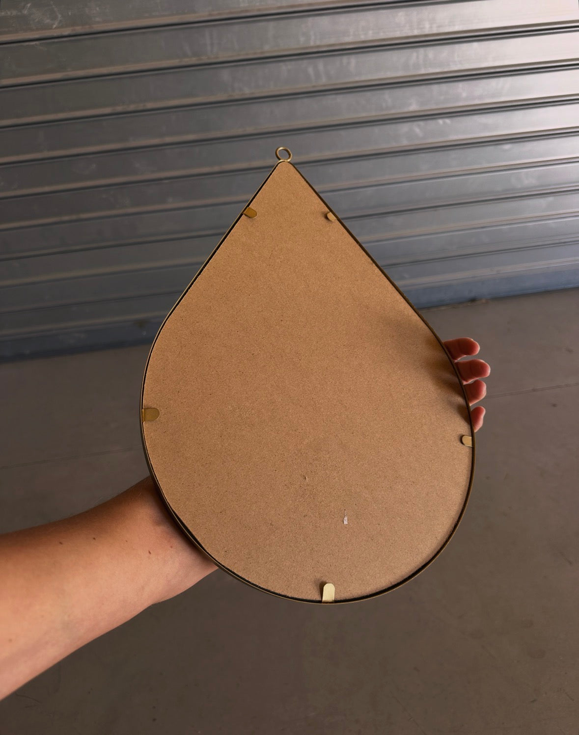 Trio de miroirs goutte – métal façon laiton