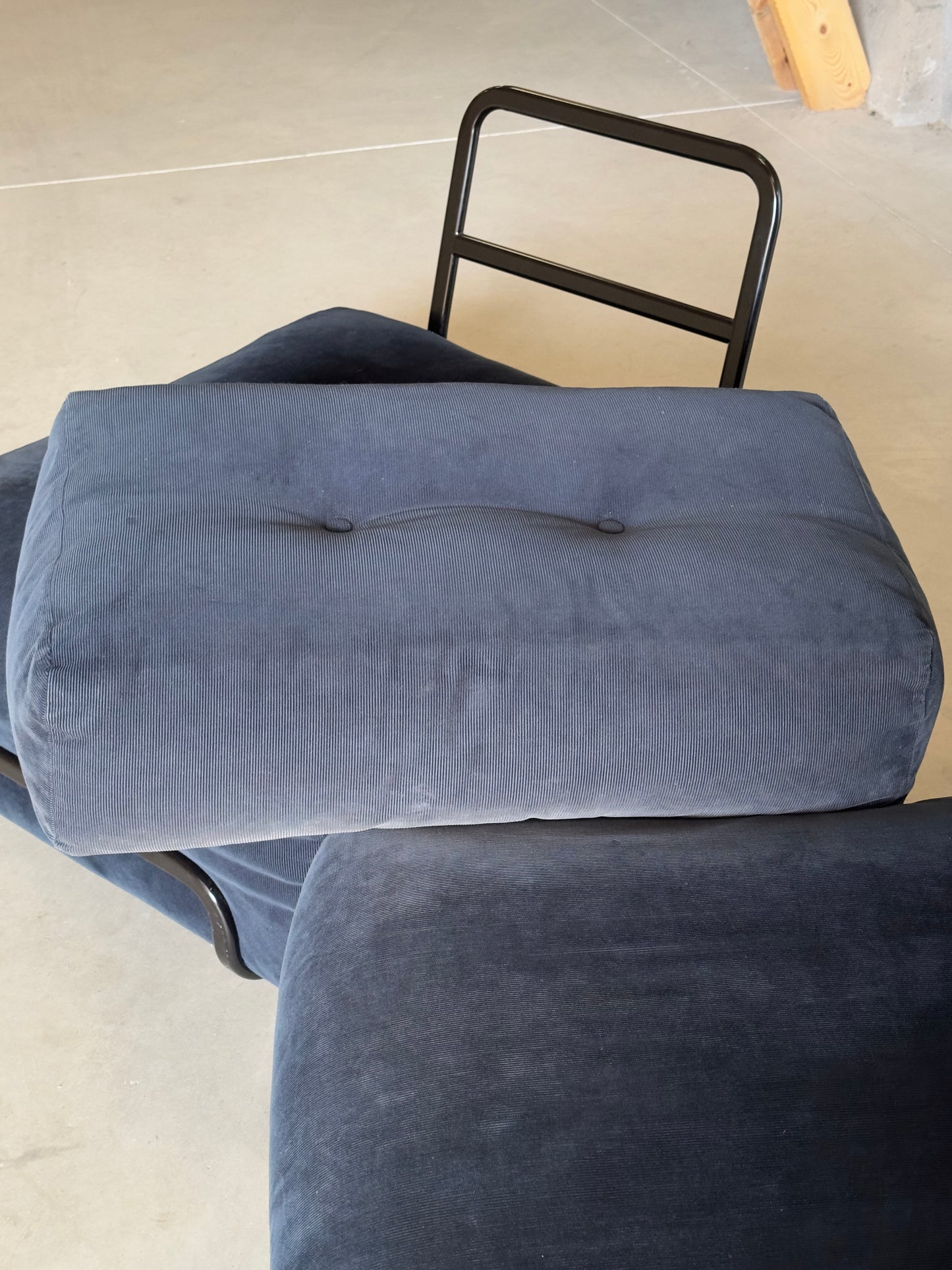 Le Rörberg - Canapé modulaire vintage en velours bleu nuit – 2 modules