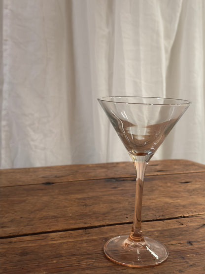 Lot de 4 verres à cocktail à pieds teintés